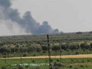 Türkiye-Suriye Sınırındaki Yangın