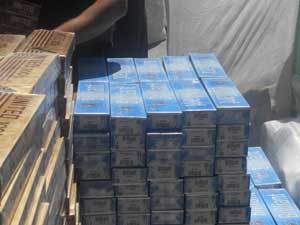 İplik Balyaları Arasında Kaçak Sigara Sevkiyatı