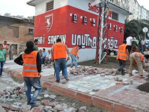 İlkadım Belediyesi, Samsunspor Aşkını Kaldırıma Yazdı