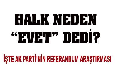 AK Partinin Referandum Araştırması Sonuçlandı