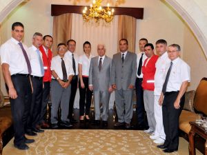 Kktc Cumhurbaşkanı Eroğlu, Kuzey Kıbrıs Türk Kızılay Heyetini Kabul Etti