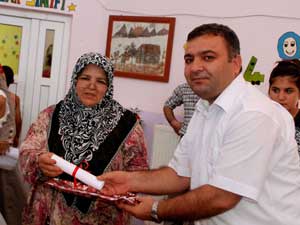 Ana-Kız Okuldayız Okuma-Yazma Kursu Sertifika Töreni