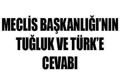 Meclis Başkanlığından Tuğluk Ve Türke Olumsuz Cevap