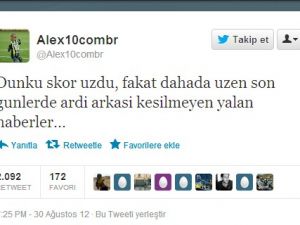 Alex De Souza’dan Açıklama
