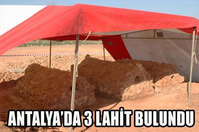 Antalyada 3 Tarihi Lahit Bulundu