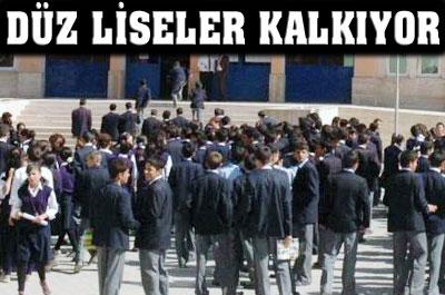 Düz liseler 2013’te kalkıyor