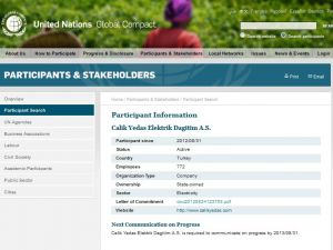 Çalık Yedaş, Bm Üyesi Oldu