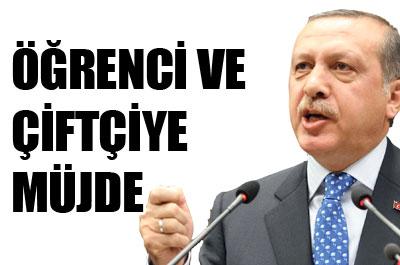 Erdoğandan öğrenci ve çiftçiye müjde