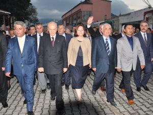 Mhp Lideri Bahçeli, Alaçamda Temel Atma Törenine Katıldı