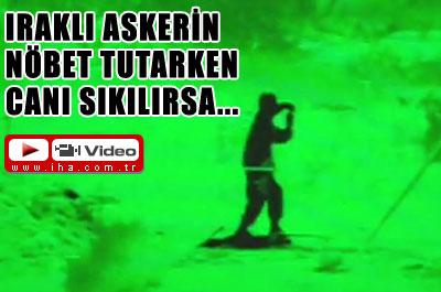 Iraklı asker sıkılınca!