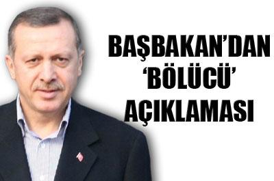 Başbakandan bölücü açıklaması