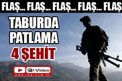 Elazığda taburda patlama