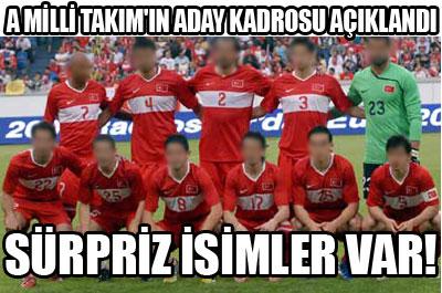 A Milli Takım Kadrosu Açıklandı