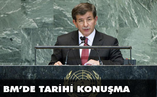 Davutoğludan BMde tarihi konuşma