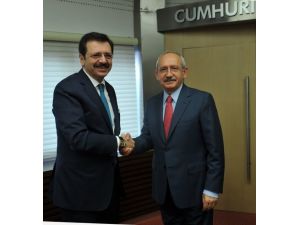 Kılıçdaroğlu, Hisarcıklıoğlu Ve Doğu-güneydoğu Anadolu Oda Başkanlarını Kabul Etti