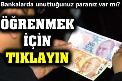 Bankalarda Unuttuğunuz Paraları Öğrenebilirsiniz