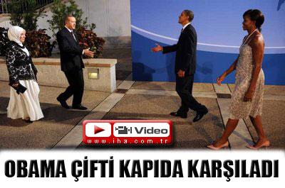 Obamalar kapıda karşıladı