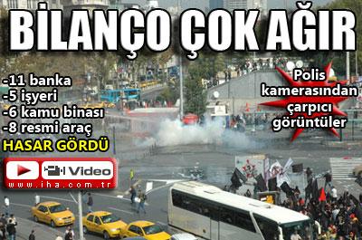 Taksimdeki gösterilerin bilançosu ağır