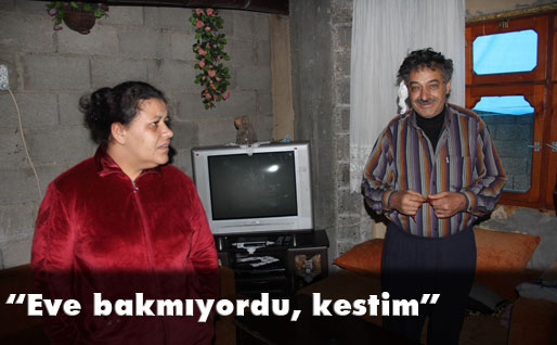 Eve bakmayan kocasının kulağını kesti!