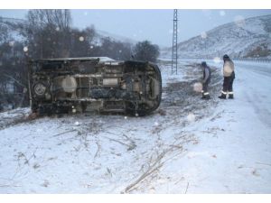 Yozgat’ta Kar, Kazaları Da Beraberinde Getirdi