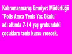 Polis Amca Tenis Yaz Okulu Başladı