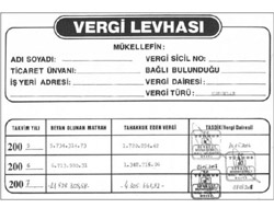 Vergi Levhasında Yükümlülük Düzenlemesi 