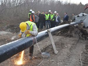 Sinop Doğalgaz Boru Hattı Yenikente Ulaştı