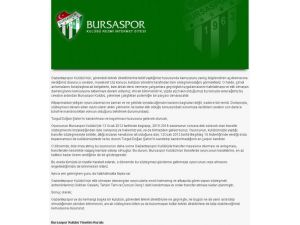 Bursaspordan Gaziantepspora İkinci Cevap