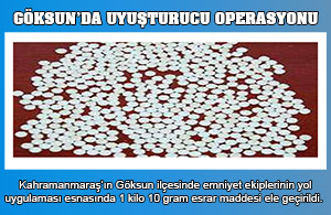 Göksunda Uyuşturucu Operasyonu