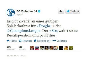 Schalke 04ten Drogba Çıkışı