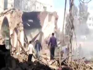 Şam’ın Sagba Kasabası Bombalandı