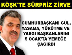 Köşkte sürpriz zirve 