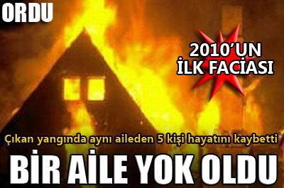 Bir aile yangında yok oldu 