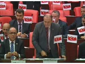 Tbmmde Türk Bayraklı Protesto