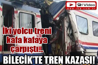 İki yolcu treni çarpıştı 