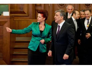 Cumhurbaşkanı Gül, Letonya Meclis Başkanı İle Görüştü