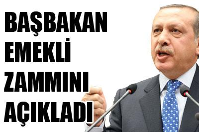 Başbakan emekli zammını açıkladı 
