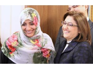 Bakan Şahin, Nobel Ödüllü Aktivist Tevekkül Karmanı Makamında Kabul Etti