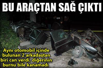 Feci kaza: 1 ölü 1 yaralı 