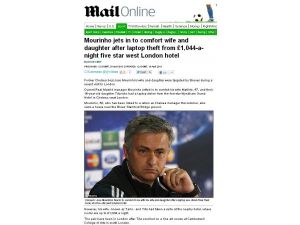 Mourinho’ya Hırsız Şoku