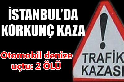 Beykozda araç denize uçtu: 2 ölü 