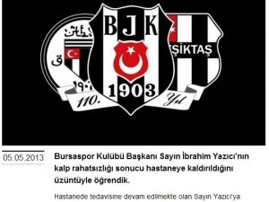 Galatasaray, Fenerbahçe Ve Beşiktaştan Yazıcıya Geçmiş Olsun Mesajı