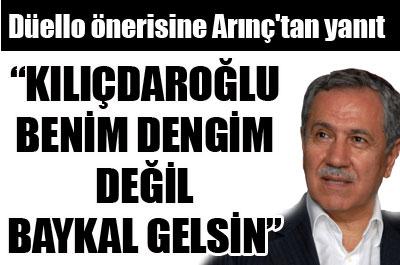 Düello önerisine Arınçtan yanıt 