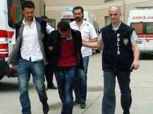 2 çocuk annesini yakan üvey amca teslim oldu