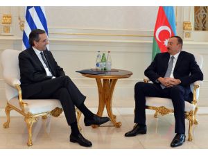 Yunanistan Başbakanı Samaras, Azerbaycan Cumhurbaşkanı İlham Aliyev’le Görüştü