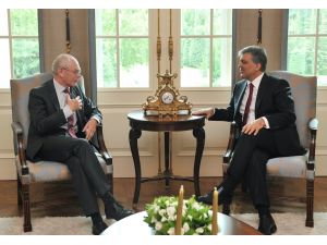 Cumhurbaşkanı Gül, Ab Konseyi Başkanı Rompuyu Kabul Etti