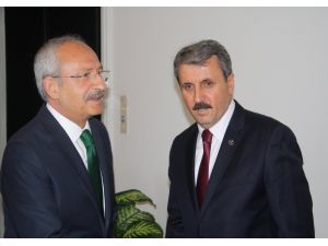Bbp Genel Başkanı Desticiden Chp Lideri Kılıçdaroğluna Geçmiş Olsun Ziyareti