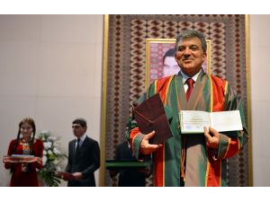 Cumhurbaşkanı Güle Türkmenistanda Fahri Profesörlük Ünvanı