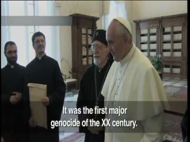 Papa’dan Sözde Ermeni Soykırımını Kabul Eden İfadeler