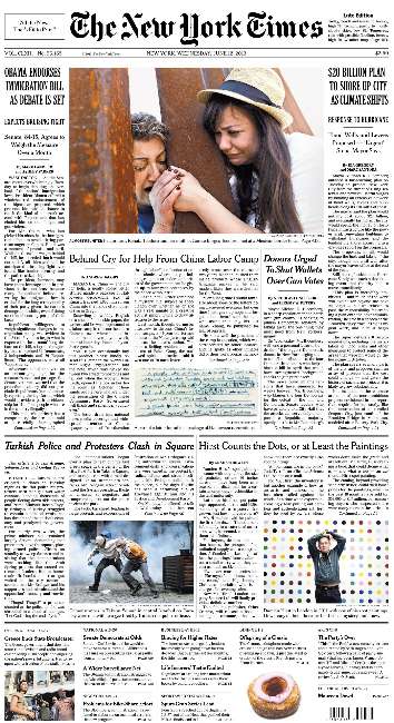 Taksim olayları Dünya basınında